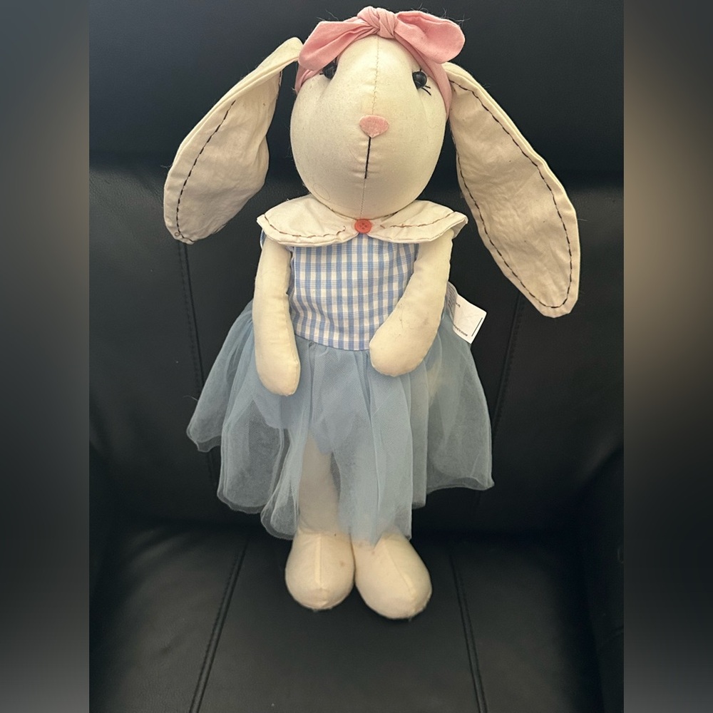 Q2- Easter Bunny Rabbit Girl Standing Dolls Easter Seasonal Decor